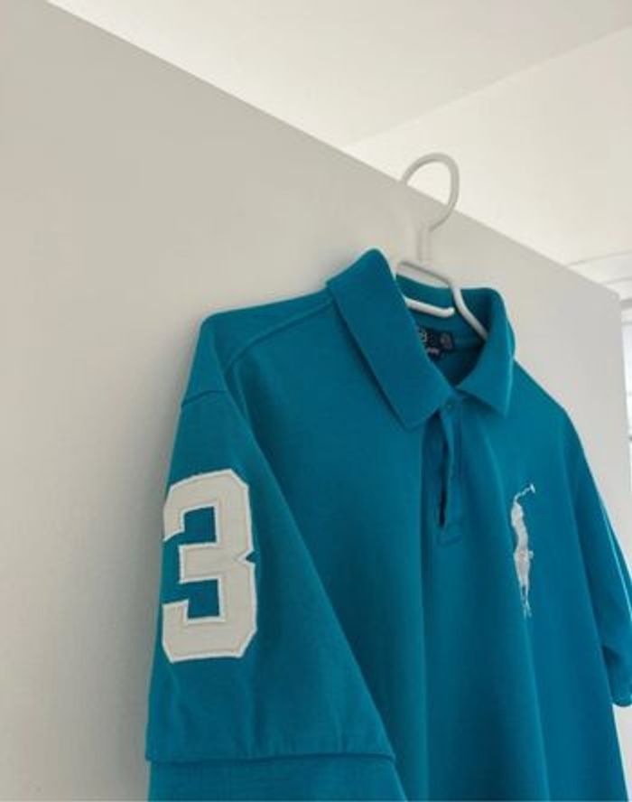 Polo Ralph Lauren Big Pony taille M turquoise - photo numéro 4
