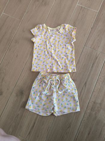 Ensemble t-shirt + short citron