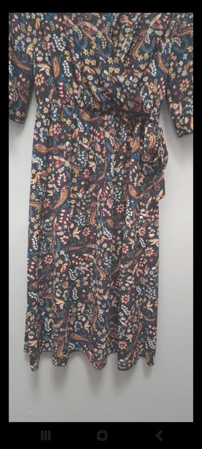 Robe longue fluide imprimé fleuri - photo numéro 6