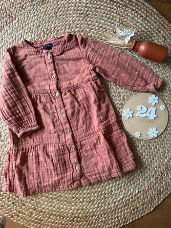 Robe manches longues Kiabi - taille 24 mois