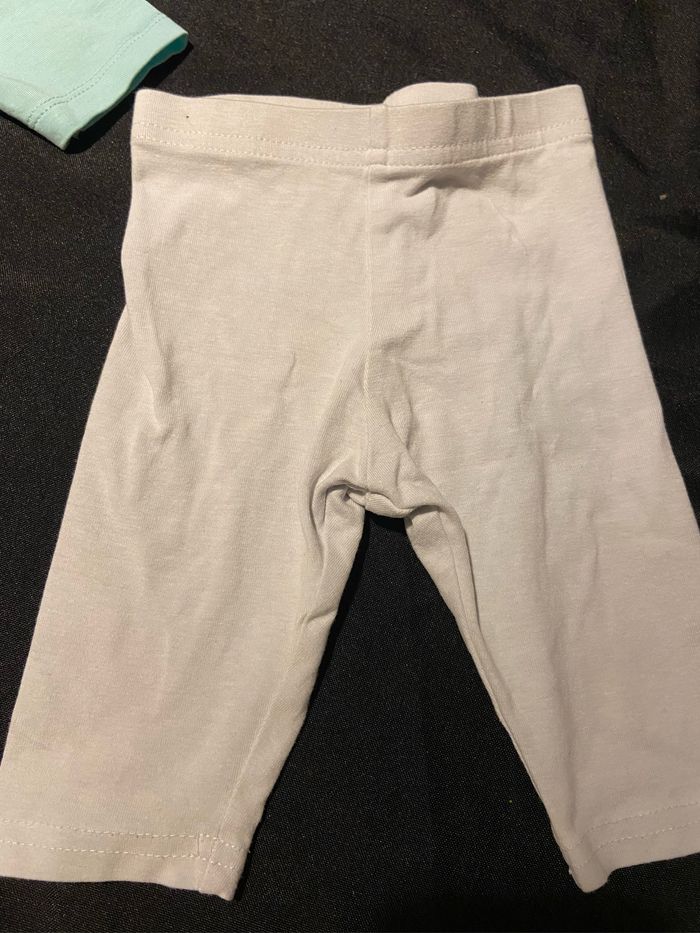 Lot de 2 Pantalons bleu clair turquoise et blanc - photo numéro 3