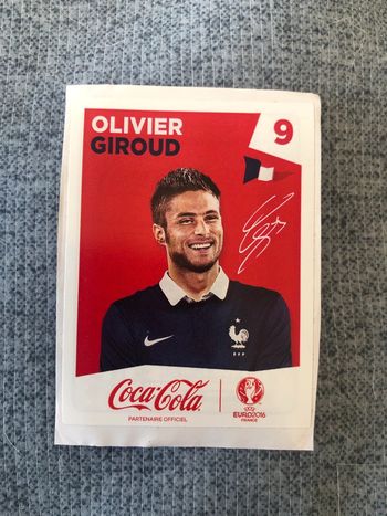 Stickers football Euro 2016 neuf Coca Cola Olivier Giroud Hugo Lloris