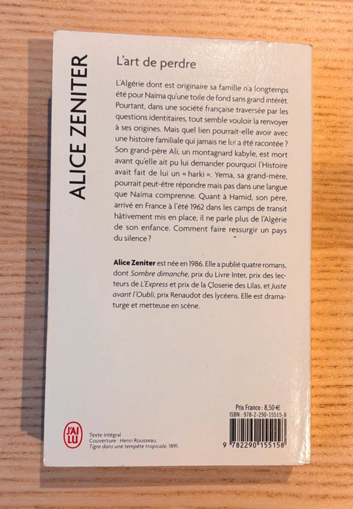 Livre L’art de perdre de Alice Zeniter - photo numéro 2