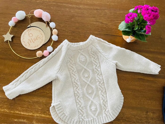 Pull en laine bébé fille - 6 mois