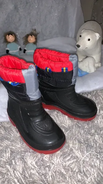Bottes de pluie neige fourrées garçon
