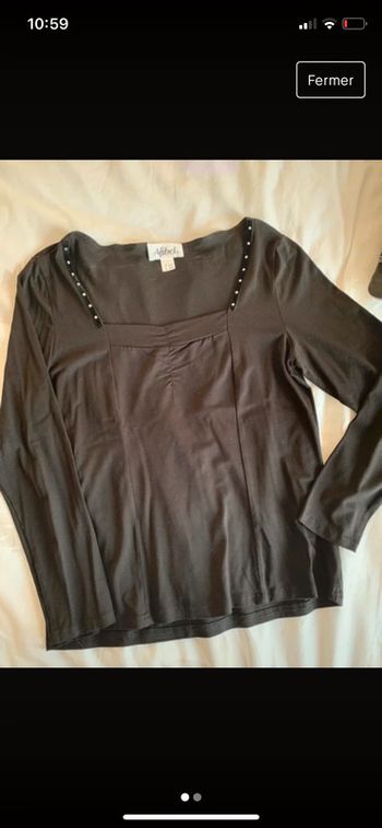 Haut noir manches longues