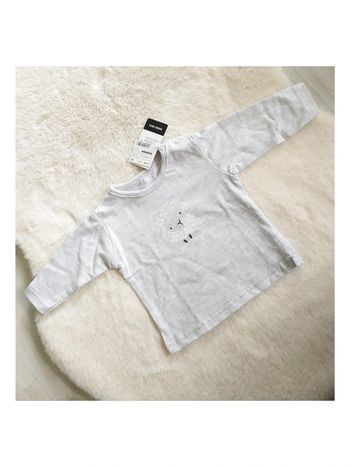 Tee-shirt manches longues bébé 3 mois motif mouton