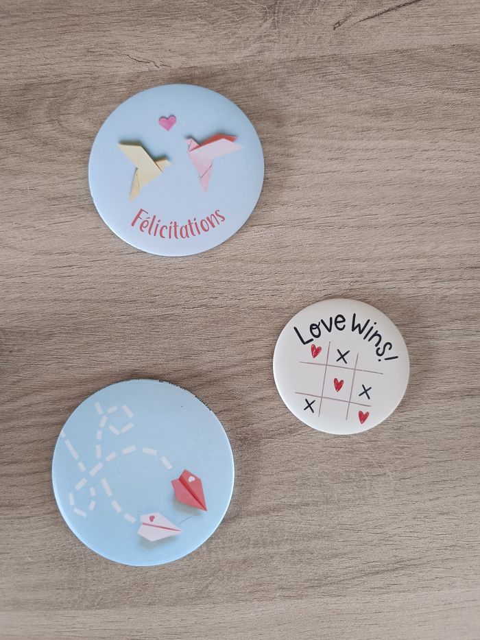Lot de magnets mariage neufs 
Aimants frigo