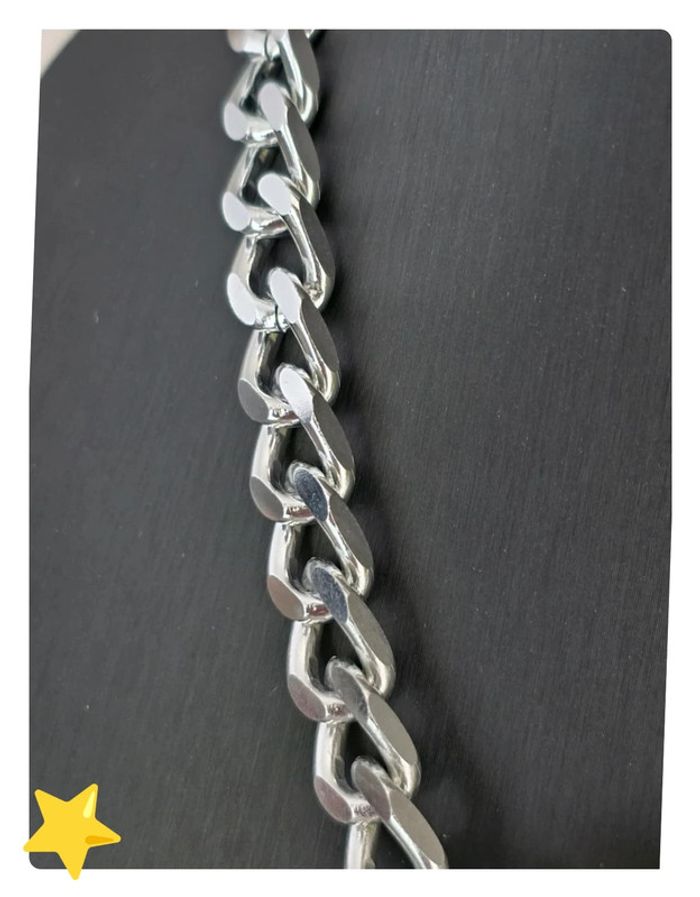 Collier acier inoxydable argenté avec perle XL - photo numéro 3