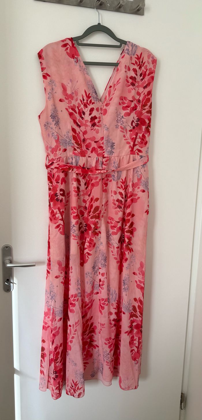 Robe longue à fleurs avec fente devant  XL - photo numéro 2