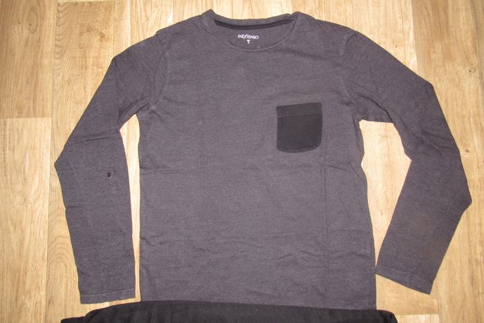 PYJAMA 2 PCS : TEE SHIRT GRIS FONCÉ + PANTALON NOIR "IN EXTENSO & NEW MAN" - TAILLE S - n°03 - photo numéro 2