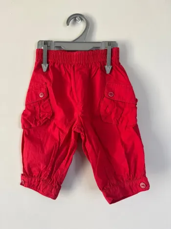 👖pantalon catimini  rouge - bébé fille - 6 mois - 67 cm- bon état - 100% coton