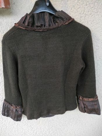 Pull marron fantaisie