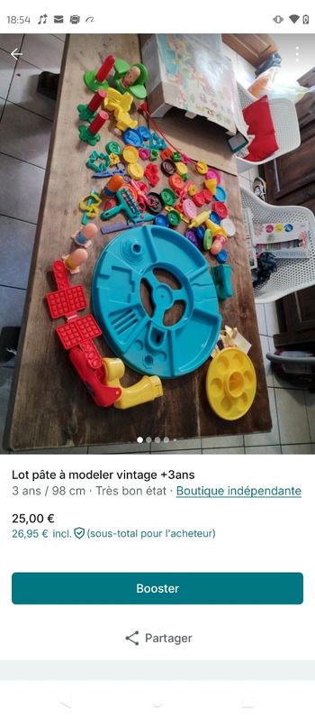 Lot pâte à modeler vintage