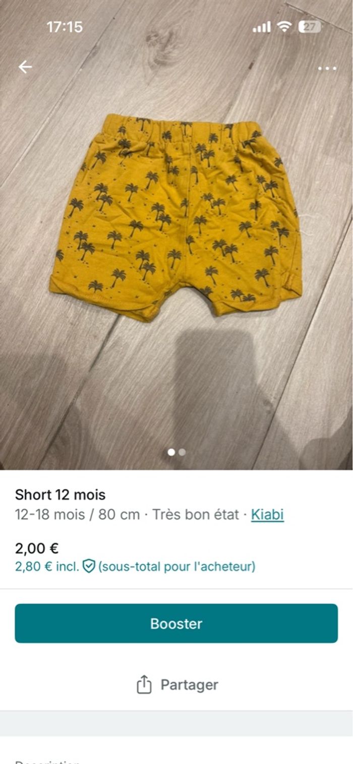 Short 12 mois