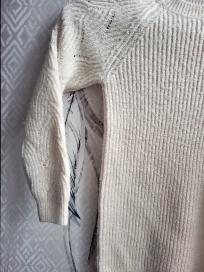 Robe pull creme - photo numéro 3