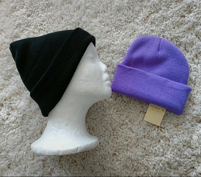 2 bonnets milano en 100%  laine, taille unique