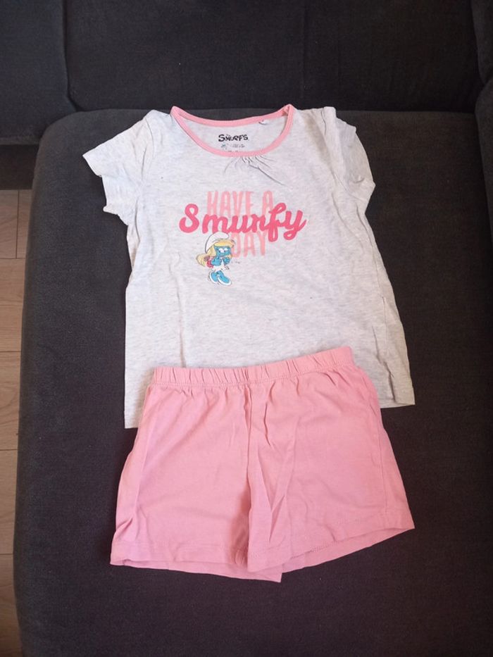 Pyjama short shtroumpf 2-4ans