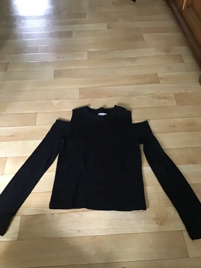T-shirt manche longue noir GEMO