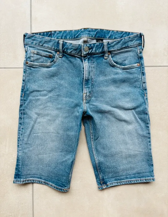 Short en jeans homme bleu H&M