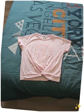 🩷 T-shirt rose Karl Lagerfeld Kids 16 ans – logo holographique