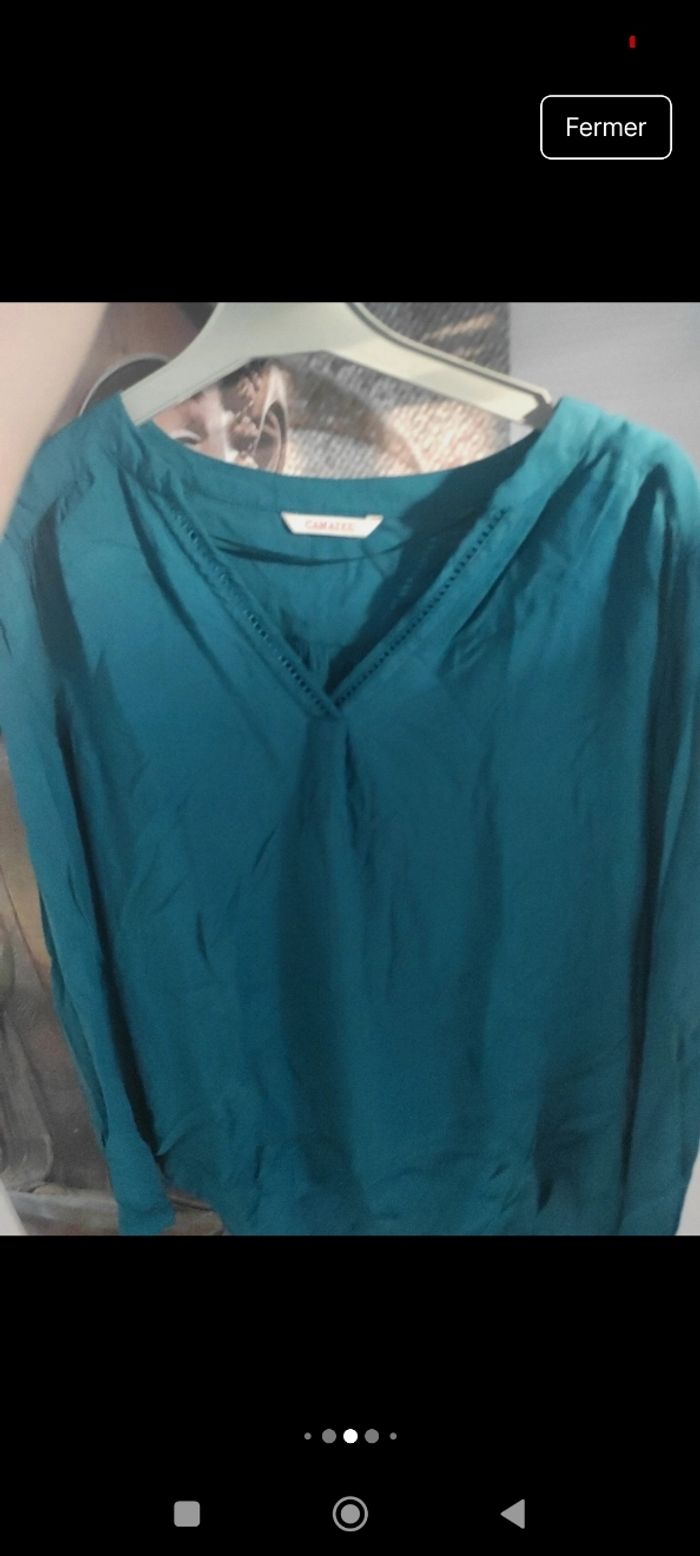 Blouse femme Camaïeu avec col ajouré - photo numéro 6