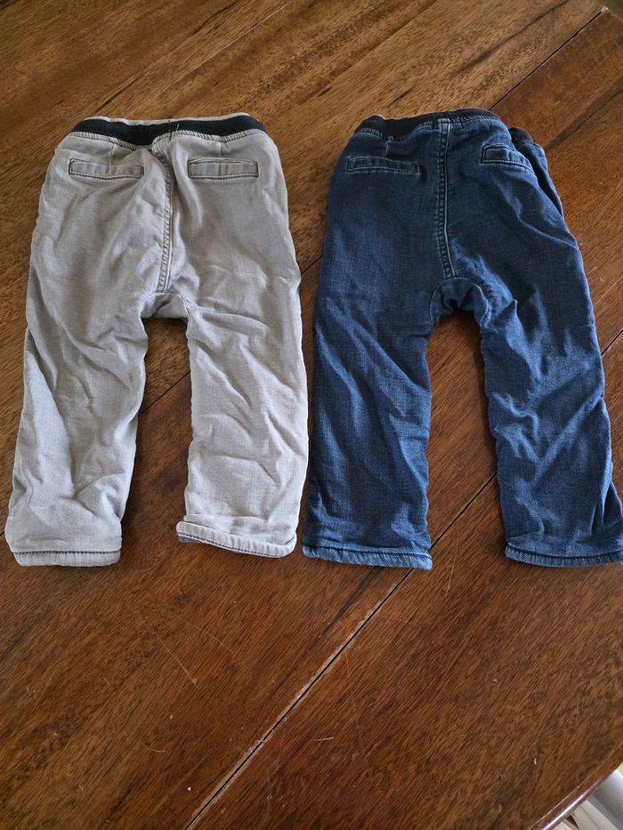LOT 2 JEANS ORCHESTRA DOUBLURE POLAORE TAILLE 23 MOIS - photo numéro 2