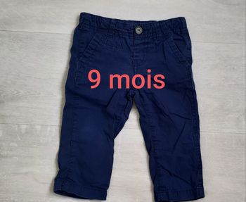 Pantalon bleu - 9 mois