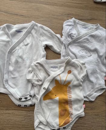 Lot 3 bodies 0 mois 50 cm 