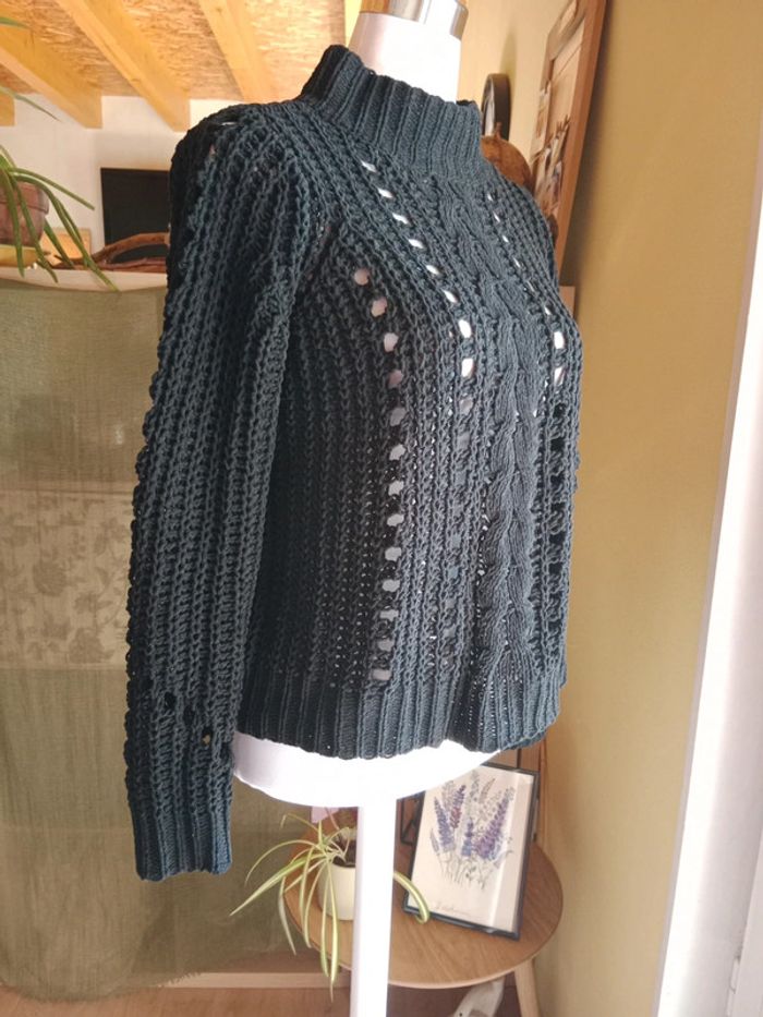 Pull grosse maille ajourée
