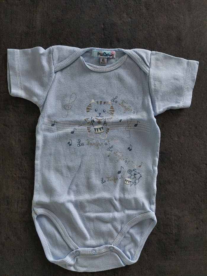 Lot de 2 bodies manches courtes 👦 Petit Béguin 💯% coton 6mois - photo numéro 7