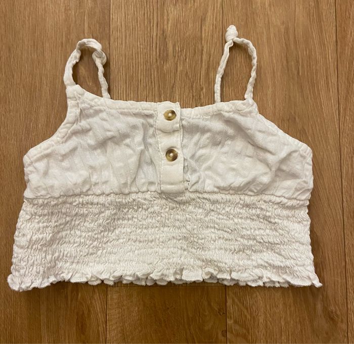Crop top fille blanc 5 ans