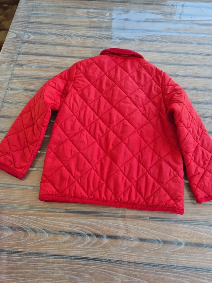 Benetton blouson matelassé rouge taille 3/4 ans - photo numéro 4