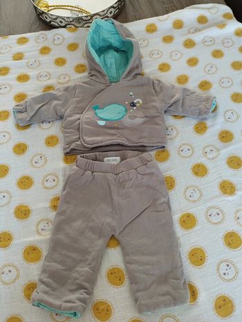 Ensemble chaud bébé garçon 1 mois
