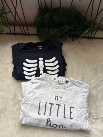 Lot de deux pyjama bodies - garçon - 3 mois