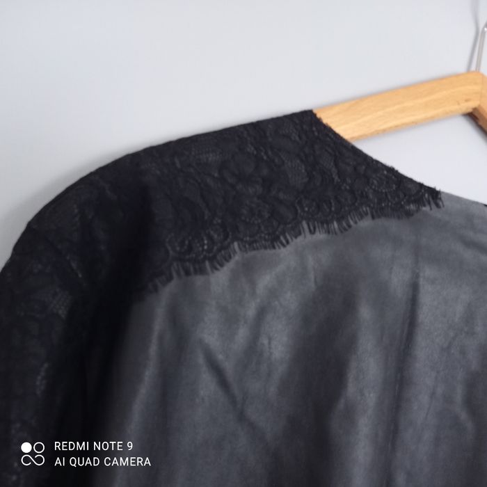 Top noir simili cuir Zara t38 - photo numéro 9