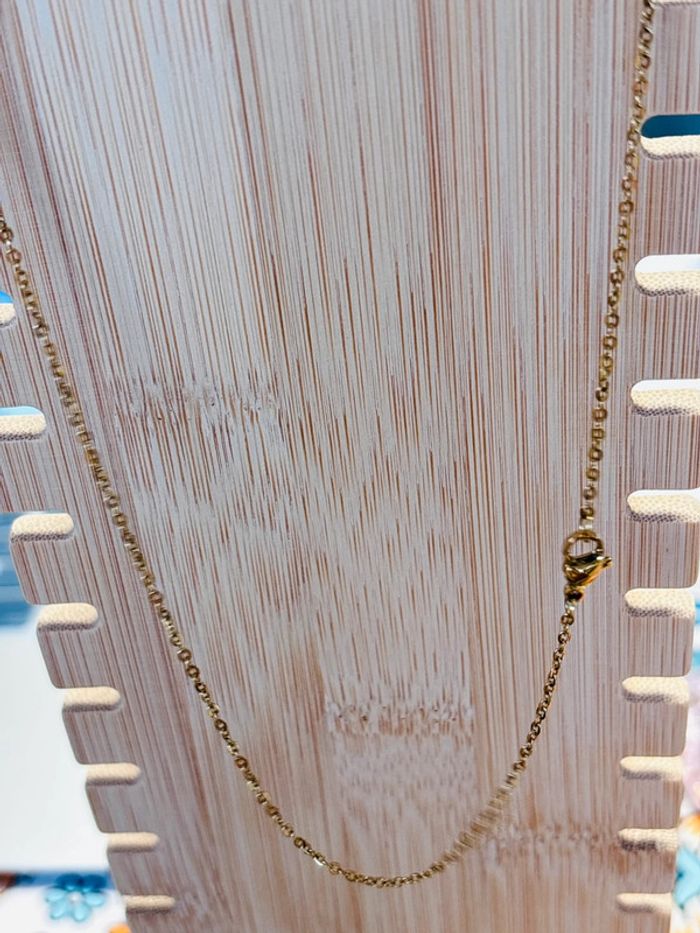 Pendentif collier fleur Hawaï doré acier inoxydable neuf bijoux cadeau femme - photo numéro 3