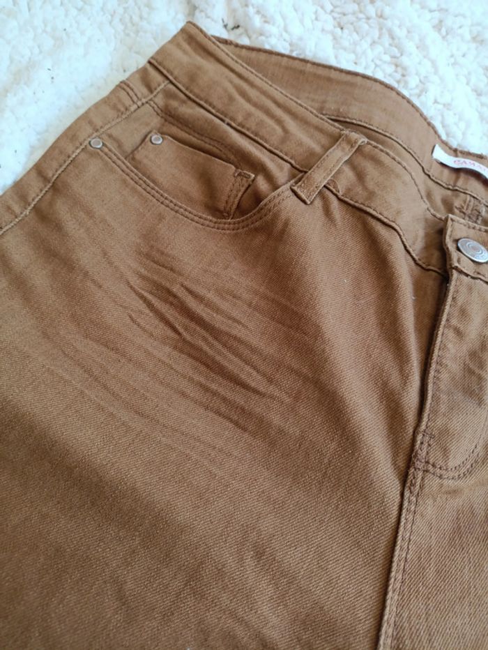 Jean slim camel Camaïeu chic mignon automne neutre - photo numéro 3