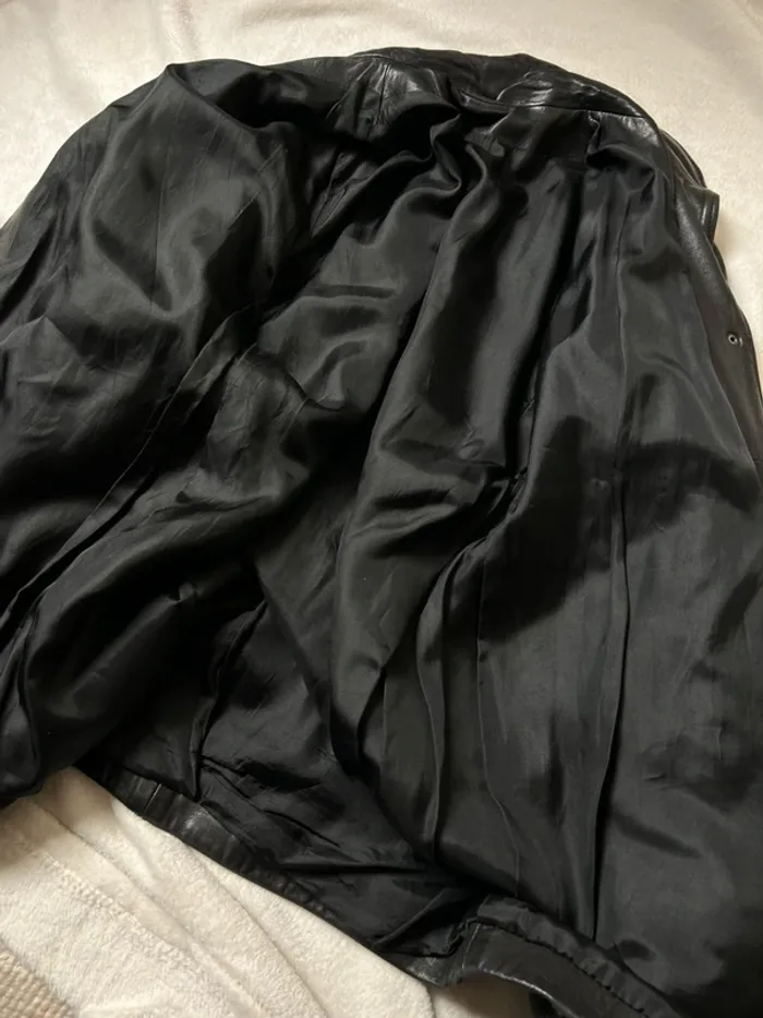 Blouson oversize cuir leather 80s Post Punk Biker vintage - Taille S/M/L/XL - photo numéro 11
