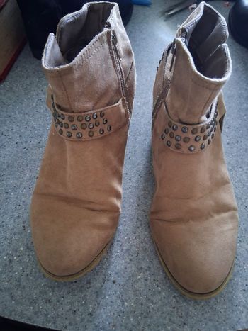 Bottines " camaieu " clouté marron " P- 37"