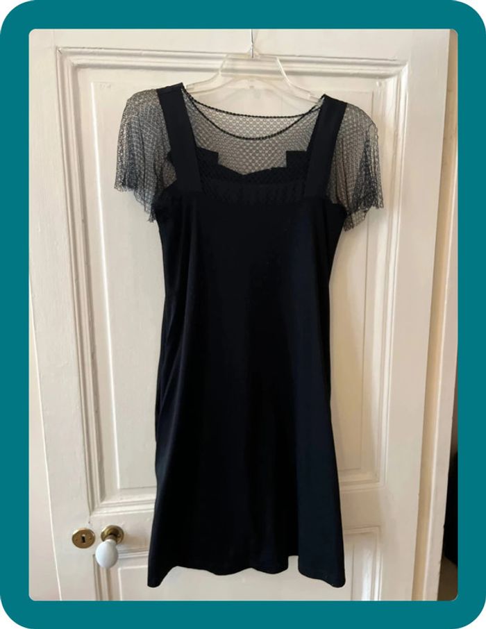 Robe jersey et dentelle à poches invisibles taille S - Red Valentino - photo numéro 3