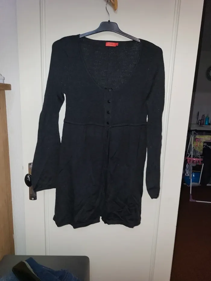 Robe gilet tissaia noire