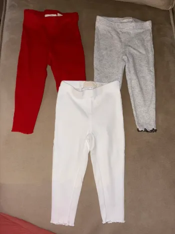 Lot de 3 leggings côtelés