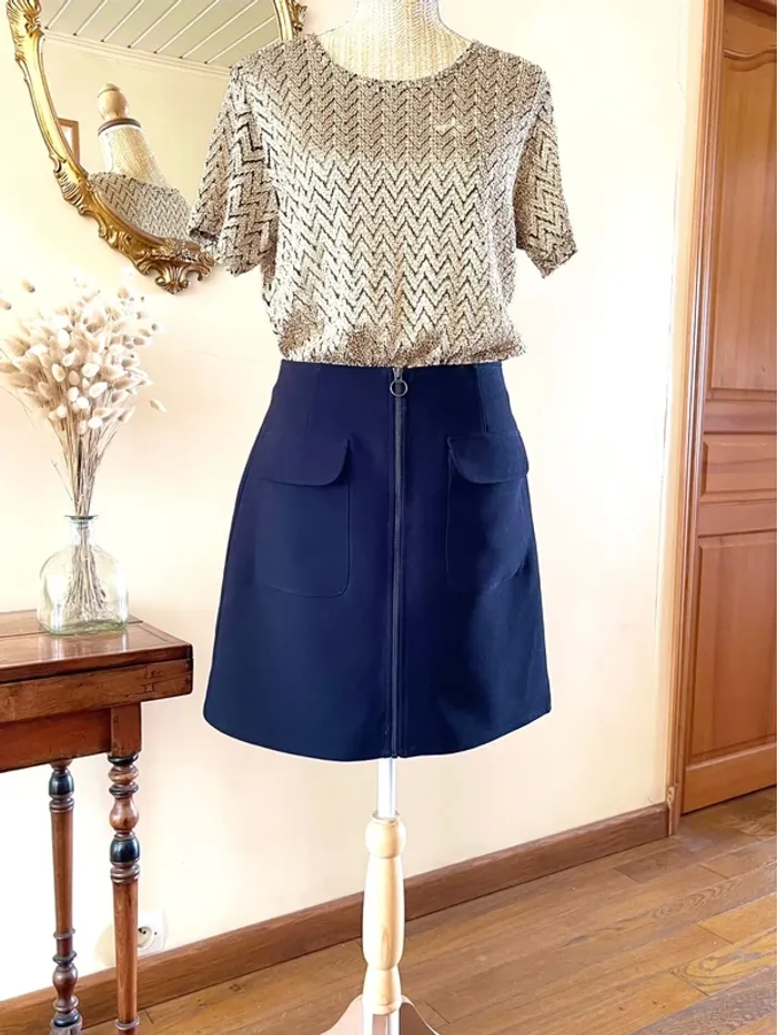Sublime Jupe Wallis - Style Sixties - Taille 38 (Neuve) - photo numéro 2