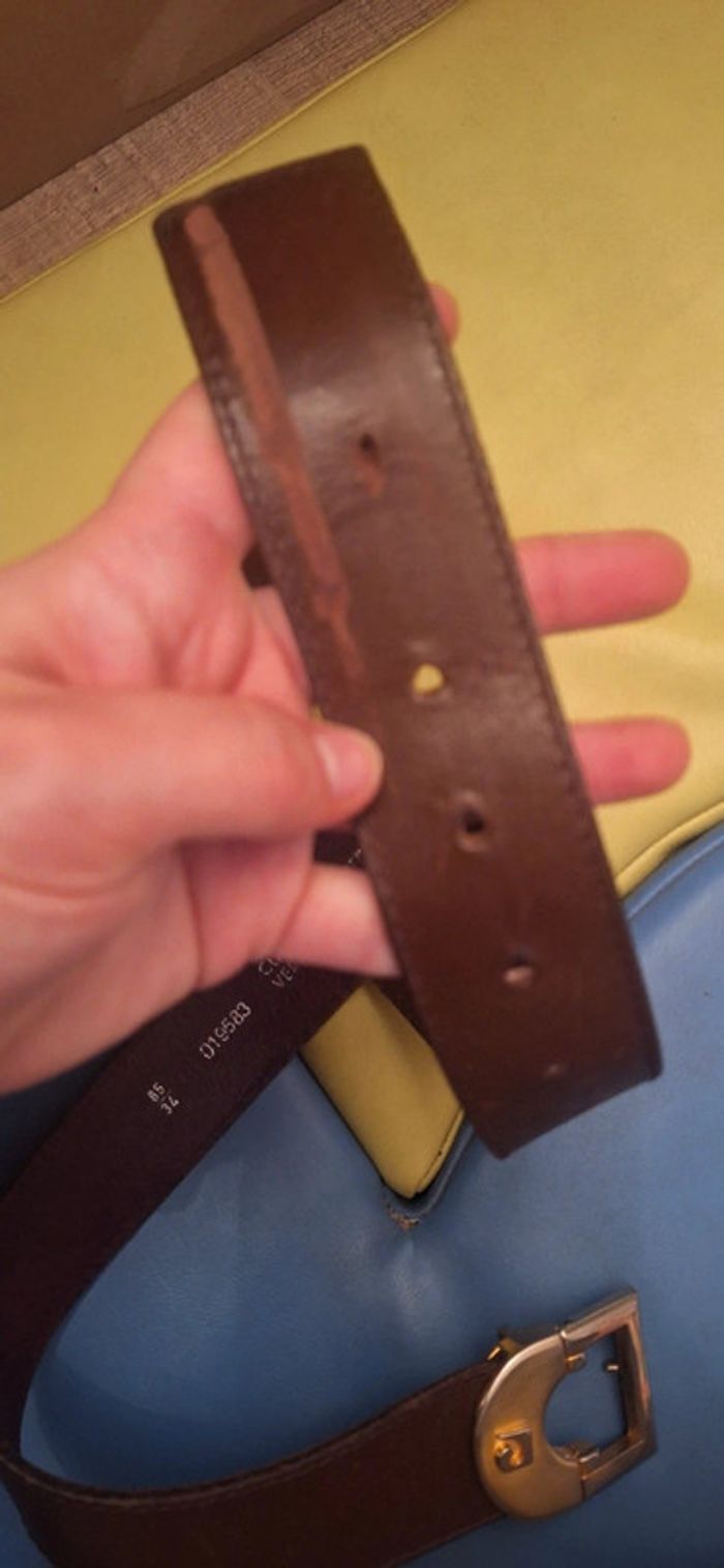 Ceinture cuir maron - photo numéro 5