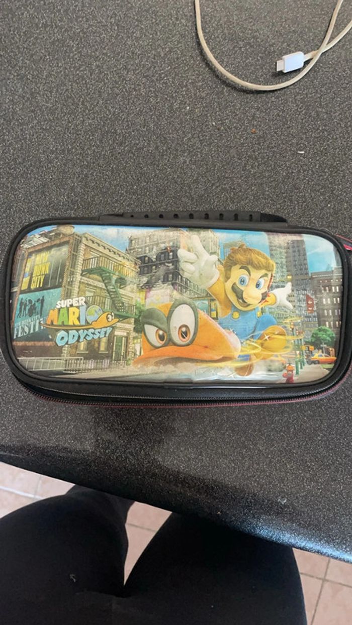 Pochette rangement switch Mario