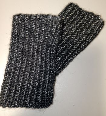 Mitaines scintillantes noir carbone