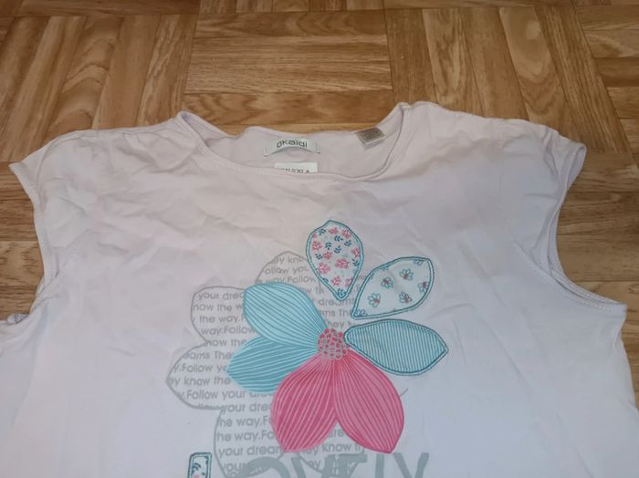 T-shirt manches courtes fille taille 12 ans Okaïdi en bon état - photo numéro 8