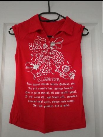 Débardeur rouge femme