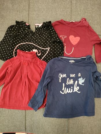 Tee shirts manches longues 18 mois